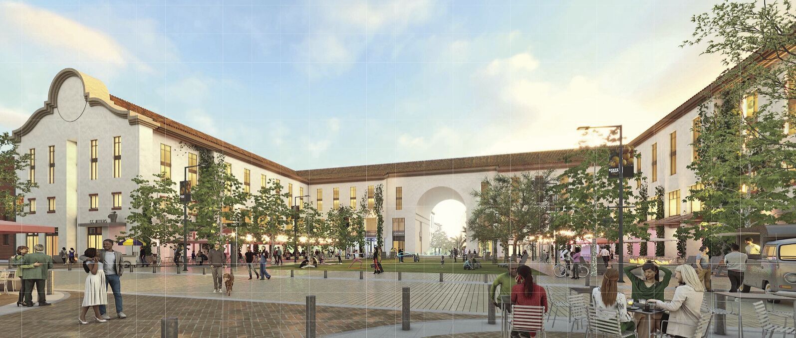 Rendering of the future Redlands Mall